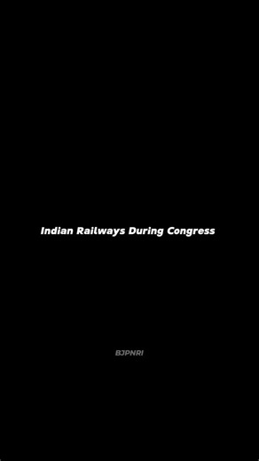 BJP NRI on Instagram: "🇮🇳 Railway Development: Congress vs BJP 👇🏻 🚉 1. Train Modernization Congress Era: Old trains, slow modernization, little focus on speed or design. BJP Era: Vande Bharat Express, Amrit Bharat Trains, Bullet Train Project — focus on speed, comfort & technology. --- 🏗️ 2. Infrastructure Growth Congress: Track expansion