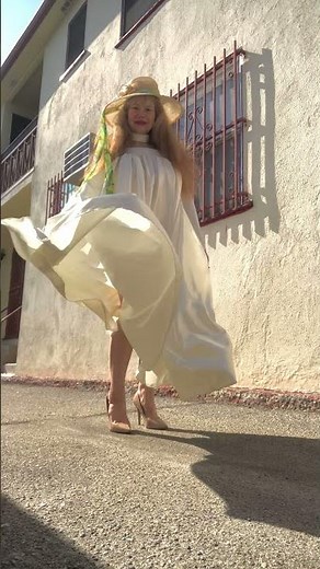 Fun windy day with my new dress again