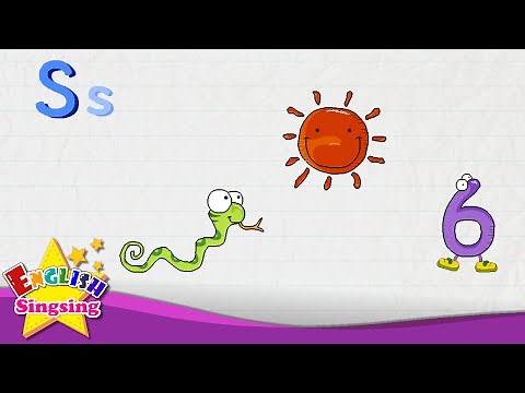S is for Six, Snake, Sun - Letter S - Alphabet Song | Learning English for kids