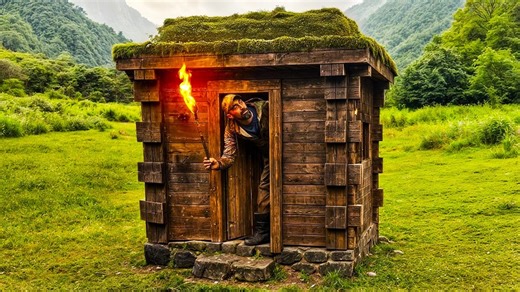 123K views · 2.2K reactions | Creating a real bushcraft house in minecraft style using clay and wood. | Hukida y Javier | Facebook