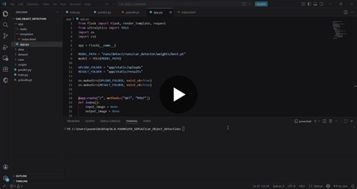 #ai #yolo #computervision #python #flask | Yuvansankar N B