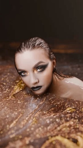 A mystical and dangerous mermaid emerges from the depths of a strange lake, 3d abstraction. 3D Illustration
