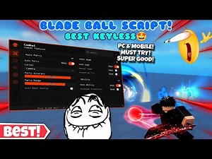 Blade Ball *KEYLESS* Script🤩 BEST CONFIG AUTO PARRY+SPAM🔥, ABILITY😎,Unlock All(Swords,Explosion)+Mor