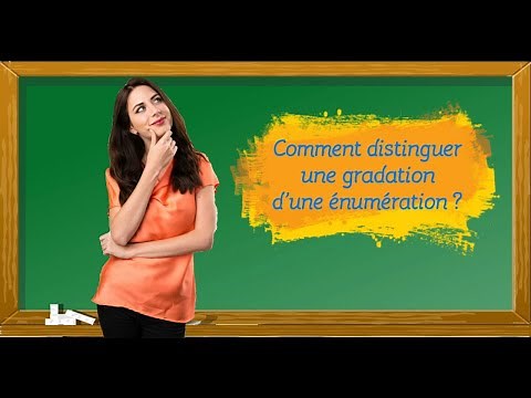 Comment distinguer une gradation d'une énumération ?