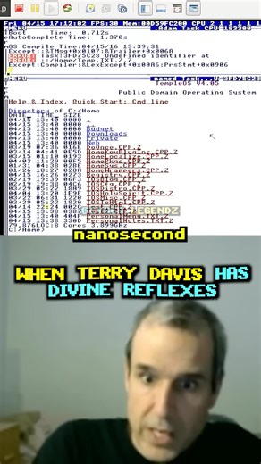 Terry Davis flexing his reflexes 🤣