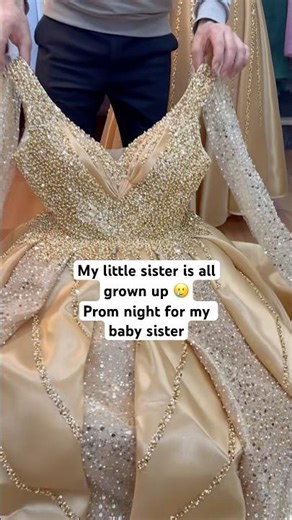 My baby sister's prom night transformation #promdress #prom2026