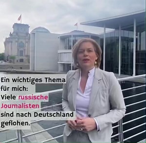 1.9K views · 157 reactions | #Putin führt Krieg gegen die #Ukraine - und gegen russische #Journalisten, die kritisch sind, die Krieg auch #Krieg nennen und sich weigern, russische #Falschmeldungen zu verbreiten. Ihnen müssen wir schnell und unkompliziert helfen, dass sie auch im #Exil umgehend weiter ihrer journalistischen #Aufklärungsarbeit nachgehen können! | Julia Klöckner | Facebook