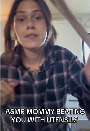 ASMR mommy beats you with utensils (literally) #fyp #asmrtiktoks #mommy #asmrtriggers #lofiasmr