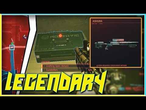 Legendary "ASHURA" Smart Sniper Rifle Crafting Recipe Location Guide - Cyberpunk 2077