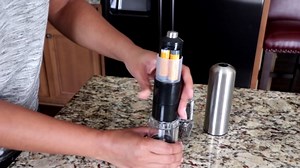 Electric Salt and Pepper Grinder Set - Automatic, Refillable, Battery Operated Stainless Steel Pepper Mill and Salt Grinder with Light - One Handed Push Button Salt and Pepper Shakers