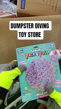 Dumpster diving at the toy store! You wont believe what they threw out in the trash! #dumpsterdiving
