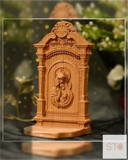 Blessed Virgin Mary Catholic Mini Altar Wooden Altar Jesus Christ Art Christening Gift Catholic A...