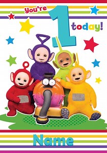 Say Happy Birthday to your little Teletubbies fan with one with of these special, personalised cards from The Funky Pigeon. http://bit.ly/2bj7UzO | Teletubbies