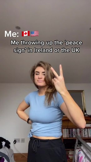 Backwards Peace Sign Meaning in Ireland and the UK