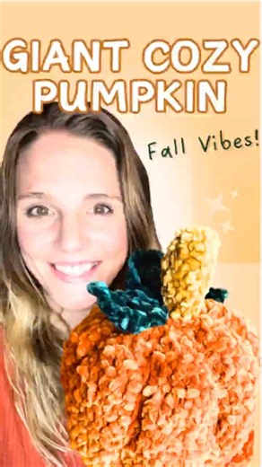 🍂 Giant Cozy Crochet Pumpkin 🎃 Easy Fall DIY Decor | Beautiful Handmade Fall Decor🧶