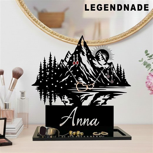 Mountain Jewelry Hanger: Landscape Metal Jewelry Organizer,gift for Hiking & Mountain Lovers - Etsy