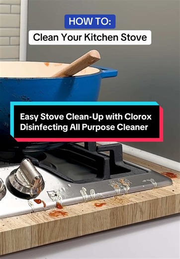 The “spray ‘n’ wipe” moment that feels so good. Stovetop cleaning made easy with bleach-free Clorox Disinfecting All Purpose Cleaner 🙌 #CleanKitchen #stovecleaning #cleantok #Clorox