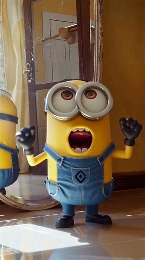 Minion Dances with His Reflection 😂🪞#minion #dance