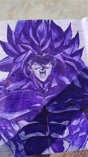 Brolly epic pen art #anime #animeart #Brolly #dragonballz