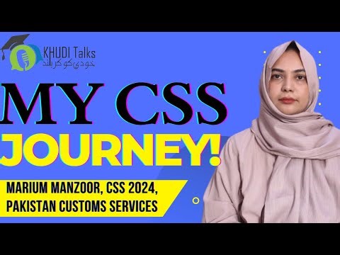 MY CSS Journey! | Marium Manzoor | Khudi Talks