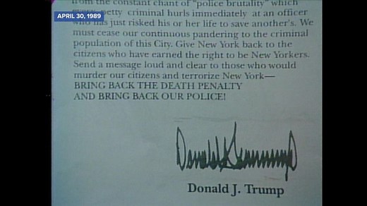 ARCHIVAL VIDEO: Trump Wants NY Death Penalty Reinstated In 1989