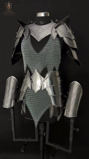 Medieval Female Knight Steel Armor Set for LARP, Cosplay, Renaissance Fairs & Reenactment, Christmas