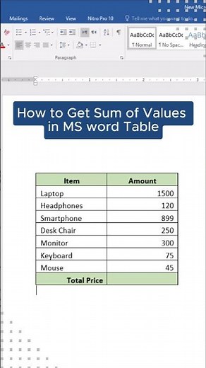 Ms Word Formula Tips and Tricks #shorts #mswordtutorial #mswordtipsandtricks
