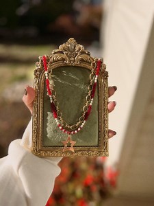 Layered Beaded Necklace With Chunky Chain - Etsy