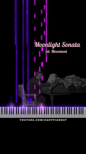 Beethoven - Moonlight Sonata (1 Mov) Pt1 [Tutorial] #piano #beethoven #cover #pianocover #sonata #musica #fyp #furelise #moonlight #moonlightsonata