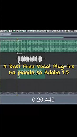 Top 4 free vocal plug ins na pwede sa Adobe Audition 1.5