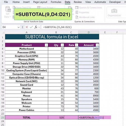 🤯Excel Me SUMTOTAL Formula Kaise Lagaye 2025 #shorts #viral #trending #excel #kge