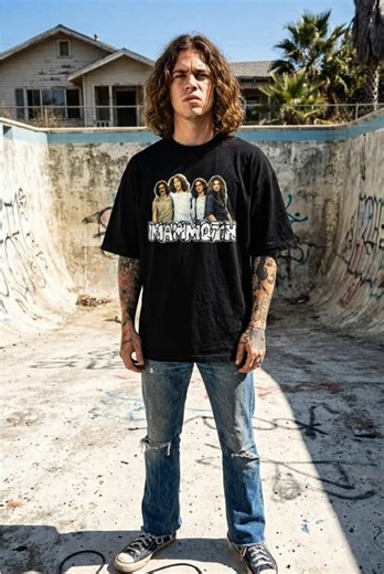 Before the stadiums, there was Mammoth. 🎸🔥 Only the real ones know the roots. #VanHalen #MammothBand #VintageBandTees #RockTok #StreetwearStyle