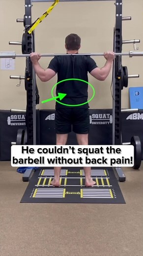 Low back pain with squatting fix! #squat #backpain #backpainrelief #physicaltherapy #gym #powerlifting #bodybuilding #legday #workout #gym #lifting #health #exercise #athlete #fitness