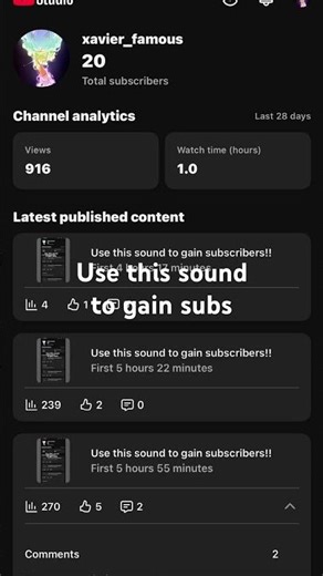 Use this sound to gain subscribers!!