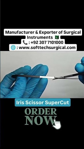 Iris Scissor Supercut | Soft Tech Surgical – Surgical Scissors Manufacturer & Supplier Worldwide