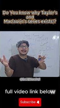 Taylor's and Maclaurin's series existence #shorts #youtubeshorts #calculus #tks #college