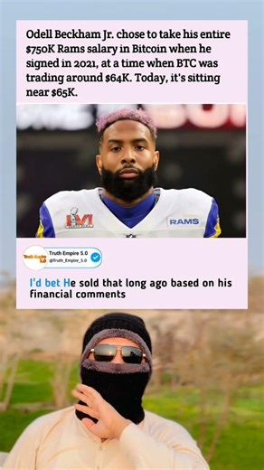OBJ Took $750K Rams Salary in Bitcoin at $64K – Now at $65K in 2026! 🚀💰"