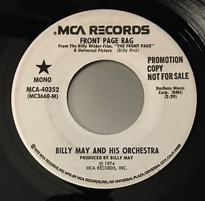 Billy May And His Orchestra - Front Page Rag