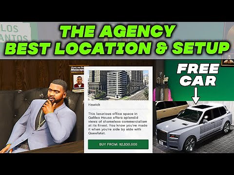 GTA 5 Online THE AGENCY Best Location & SETUP Tutorial! New Garage & Free Car to Use! THE CONTRACT