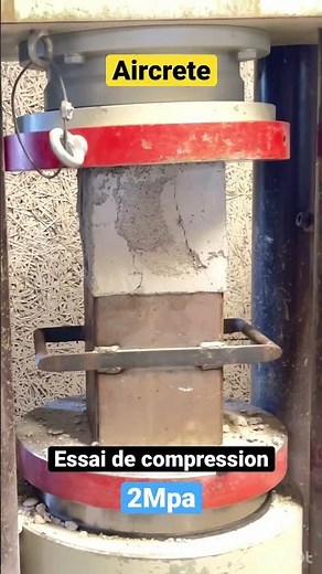 Essai de compression Aircrete #shorts