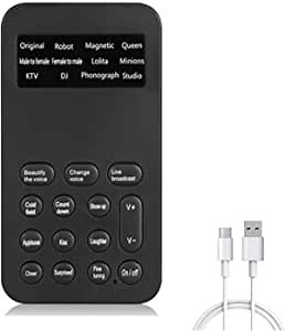 Mini Sound Changer Voice Changer Sound Effects Machine Audio Mixer for Podcast Recording Singing for Cell Phone Computer Laptop