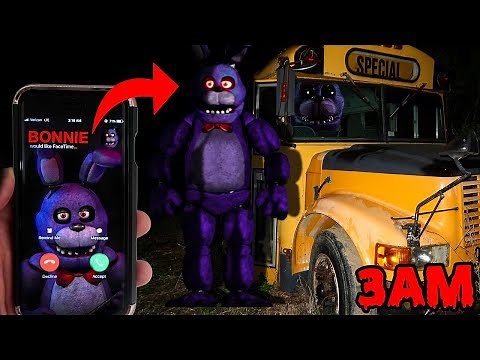 (GONE WRONG) CALLING BONNIE ON FACETIME AT 3AM AT FNAF SCHOOL BUS | BONNIE CATCHES ME IN REAL LIFE