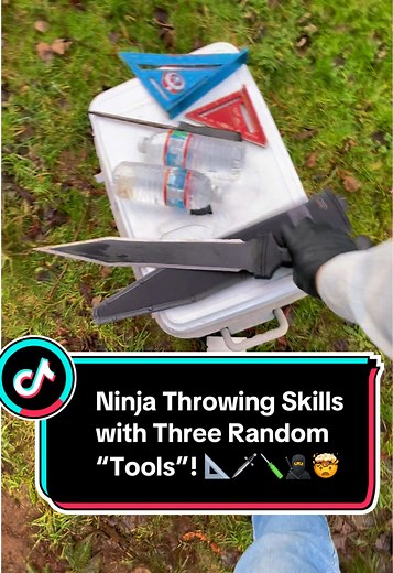 Ninja Throwing Skills: Swords and Carpentry Tools Demo