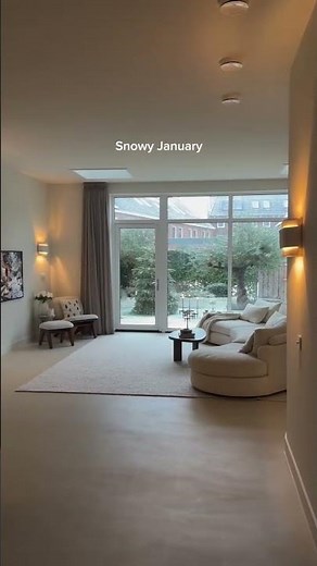 Modern living room in winter: cozy & stylish decorating ✨🌨️