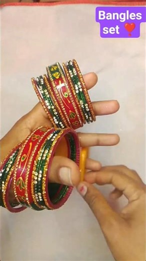 ❣️✨ Beautiful bangle set design/Silk thread bangles set #shorts#viral#bangles#diy #trending #chudi