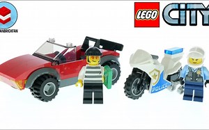 乐高60392城市系列警用摩托车大追击快速拼搭与评测