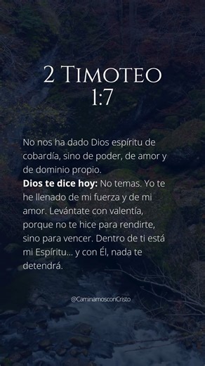 📖 2 Timoteo 1:7 – Dios te da poder, amor y dominio propio | Versículo del día