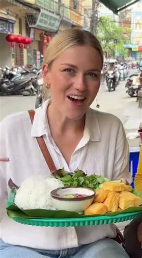 A Western Girl's First Time Eating Bun Dau Mam Tom (Rice Noodles with Tofu and Shrimp Paste)