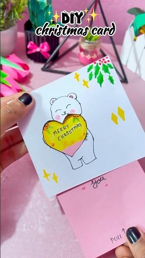 Christmas card diy ideas | #diycrafts #christmas #giftideas #easy #shorts