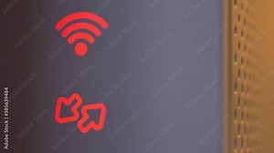 Wifi Internet Connection Signal Strength Indicator Light Turns Green and Red
